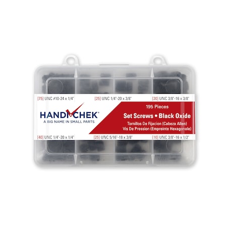 Handi-Chek Set Screw Assort 195pc DISP-SET195